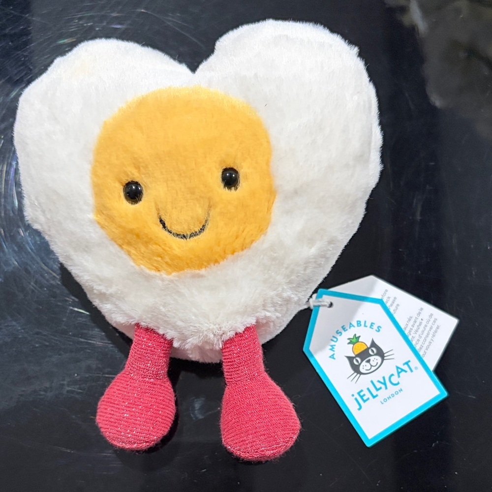 NWT Jellycat Amuseables Heart Egg Plush